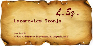 Lazarovics Szonja névjegykártya